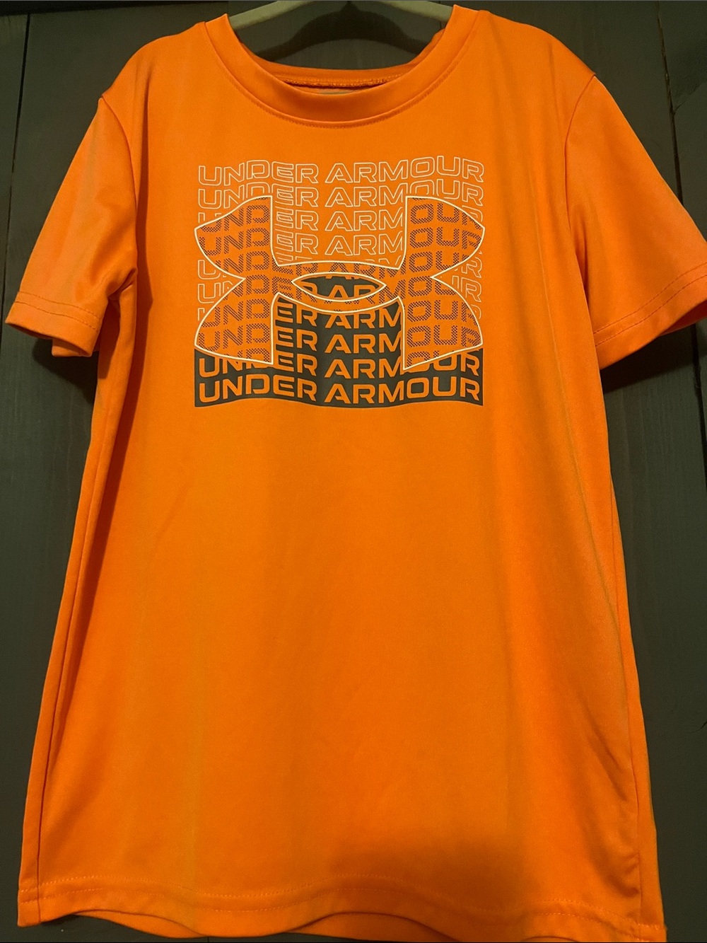 Under Armour Orange Boys' Short Sleeve Logo Tee